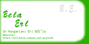 bela erl business card